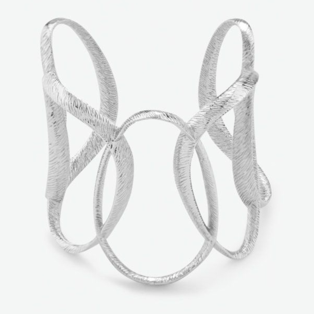 Ted Baker Silver Textured Hoop Tamii Cuff 50$